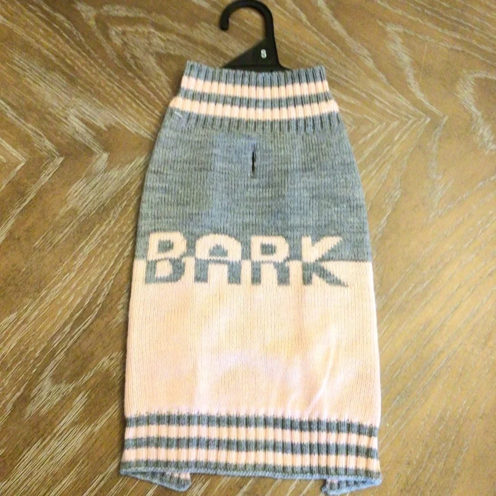 Pet Posse Pink & Gray Pullover Dog Sweater Clothing Size Small